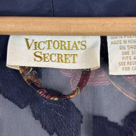 Gold Tag Victoria's Secret Women's Open Front Floral sheer rose‎ Kimono One Size - Picture 5 of 13